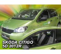 Heko Wind Deflectors 31192 - 2pc Tinted for VW Up / Skoda Citigo / Seat Mii 5-door