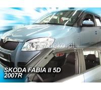 HEKO Wind Deflectors for SKODA FABIA II 5-door 05.2007-2015 4pc Set Hatchback
