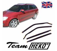 SKODA FABIA MK2 Estate 2008-2014 5-door 4-pc Wind Deflectors HEKO Tinted