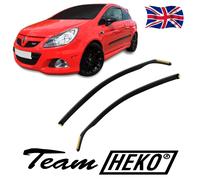 Wind Deflectors CORSA D / E 3doors 2006-2019 2-pc HEKO Tinted