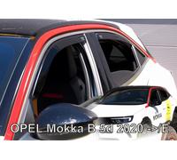 VAUXHALL MOKKA MK2 5-door 2020-onwards 4-pc Wind Deflectors HEKO Tinted