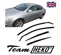 Heko Wind Deflectors For VW Passat B6 B7 4-Door Saloon 2005-2014 4Pcs Tinted