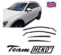 Heko Wind Deflectors For VW Tiguan Mk2 2016-2024 4Pcs Tinted
