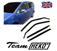 Heko Wind Deflectors For VW Touran Mk1 Mk2 2003-2015 4Pcs Tinted Rain Guards