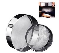 HEKOBAG 2 Packs Flour Sifter, 15cm & 20cm Stainless Steel Fine Mesh Sieve Strainer for Baking, Handheld Sifting Shaker for Flour, Sugar, Icing, Cake Decoration, Kitchen Baking Tools Accessories
