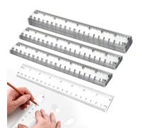 HEKOBAG 40Pcs Clear Plastic Ruler, 20cm/8Inch Straight Rulers, Transparent Shatterproof Multipack - Dual Scale (Inch & Metric) Measuring Tools Bulk for Student, School & Office Supplies
