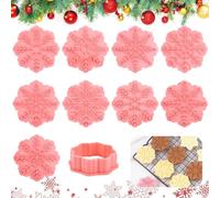 HEKOBAG 9 Pcs Christmas Cookie Cutter Set, Snowflake Cookie Stamps Christmas Cookie Cutters and Stamps Christmas Biscuit Cutters 3D Cookie Cutters Various Shapes Christmas Cookies Cutter for Baking