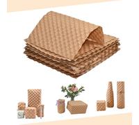 HEKOBAG Paper Bubble Wrap Eco Cushioning - 29 * 30CM Kraft Alternative for Breakables, Fragile Items, Packing, Shipping, Moving House and Gift