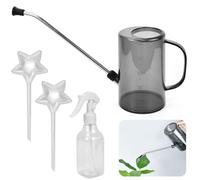 HEKOBAG Plant Watering Can Indoor, 1L Garden Watering Can with Stainless Steel Long Spout, 1 Fine Mist Spray Bottle & 2 Automatic Watering Globes for House Plants, Flowers, Succulents, Bonsai