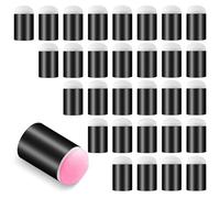 HekouJiub 30 Pcs Face Paint Sponges,Sponge Fingers,Daubers Black Finger Painting Sponge Craft Drawing Sponges for Painting Stamping Ink Fingers Drawing