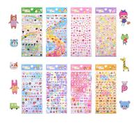 HekouJiub 870Pcs Cute Mini Puffy Stickers 3D Tiny Animal Sticker Kawaii Puff Stickers for Adults Phone Case Laptop Includes Rabbit Dog Cat Puppy Kitten Bunny