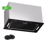 Klarstein Cooker Hood 52cm, Extractor Fan for Kitchen w/Dishwasher Safe Aluminium Grease Filter, 466m³/h Airflow, LEDs, Touch Controls Cooker Hoods, Wall Mount Steel Fan Vent Hoods