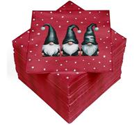 HEKU 100 Napkins, 3-ply, 33 x 33 cm, Christmas gnome, Absorbent and Practical Packaging, Wide Selection, Ideal for Special Occasions