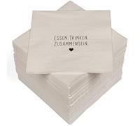 HEKU 100 Napkins, 3-ply, 33 x 33 cm, Food Drinking Together, Absorbent and Practical Packaging, Wide Selection, Ideal for Special Occasions