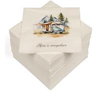 HEKU 100 Napkins, 3-ply, 33 x 33 cm, Home is Everywhere, Absorbent and Practical Packaging, Wide Selection, Ideal for Special Occasions