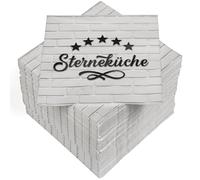 HEKU 100 Napkins, 3-ply, 33 x 33 cm, Star Kitchen, Absorbent and Practical Packaging, Wide Selection, Ideal for Special Occasions