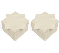 HEKU 30241-02: 100 Plain Napkins, 3-ply, 33 x 33 cm, Cream (Pack of 2)
