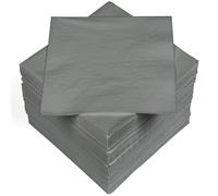 Heku 30241-25: 100 Plain Napkins, 3-ply, 33 x 33 cm, Grey