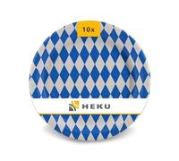 Heku Oktoberfest Decorative Paper Plates Pack of 10 23 cm - Disposable Plates Bavarian Decoration Easy Tidy Up - Party Tableware Oktoberfest Accessories Recyclable