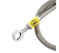 HEL Braided Motorcycle Brake Lines Hoses for Yamaha YZF-R 125 08-13 (Clear Silver, Standard - Front Only (1 Hose Kit)