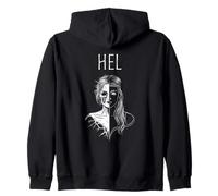 Hel Norse Goddess of the Underworld Zip Hoodie