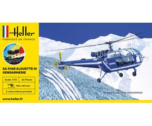 HEL56286 - Heller 1:72 Gift Set - SA Alouette III Gendarmerie