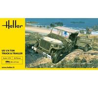HEL79997 - Helller 1:72 - Willys MB Jeep & Trailer