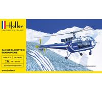 Heller Model Kit SA 316 Alouette III 1:72 Scale Gendarmerie