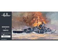 Heller Scale Model Kit 85078 - Bismarck & Tirpitz - 1:400 Scale Twin Pack - New