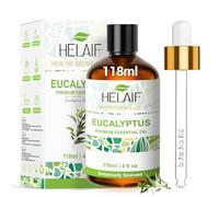 HELAIF Eucalyptus Oil 118ML Organic Eucalyptus Essential Oil 100% Natural with Glass Dropper for Diffuser Skin Candle Soap Making Bath Cleaning