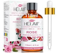 HELAIF Rose Oil 118ML 100% Natural Rose Essential Oil for Relief Hair Skin Care Aromatherapy Diffuser Candle Soap Making