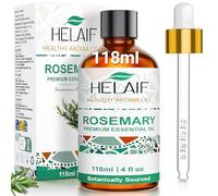 HELAIF Rosemary Oil 118ml Organic Rosemary Essential Oil 100% Natural with Dropper Relieve Nasal Congestion for Strengthens Hair Roots Insect Repellent Aromatherapy Diffuser Candle Making