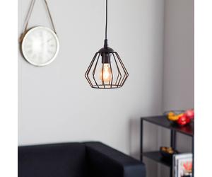 HELAM Agat hanging light, black, 1-bulb