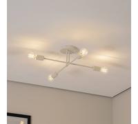 HELAM Cambridge ceiling light, 4-bulb, sand-coloured, metal