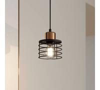 HELAM Pendant light Edison in black/copper, 1-bulb