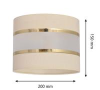 HELAM Helen lampshade E27 Ø20/height 15 cm ecru/gold