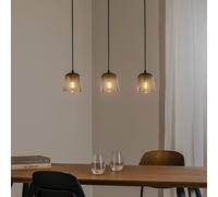 HELAM Lucea hanging light, 3-bulb, smoke