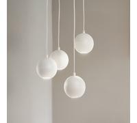 HELAM Midway hanging light, sand-coloured, 4-bulb, Ø 35 cm, GU10