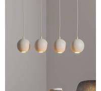 HELAM Midway hanging light, sand-coloured, 4-bulb design, 65 cm long, GU10