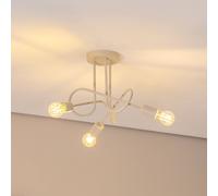 HELAM Oxford ceiling light, sand, Ø 44 cm, metal, 3-bulb, E27