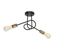 Oxford Multi Arm Semi Flush Ceiling Light Black Patina 38cm Netlighting Black One Size