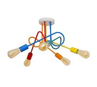 Helam Oxford Multi Arm Semi Flush Ceiling Light Multi-Coloured 50cm