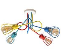 Oxford Multi Arm Semi Flush Ceiling Light MultiColoured 64cm Netlighting Multi One Size