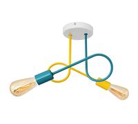 Netlighting Oxford Multi Arm Semi Flush Ceiling Light White, Yellow, Turquoise 3