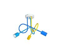 Helam Oxford Multi Arm Semi Flush Ceiling Light White, Yellow, Turquoise, Blue 50cm