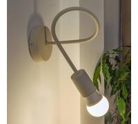 HELAM Oxford wall light, sand-coloured, metal, E27