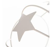 HELAM Stars wall light, sand-coloured, metal, Ø 21 cm, plug
