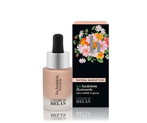 Helan I Colori - Nourishing Bio Brightening Foundation with Antiage Serum Drops & Jojoba Oil - Lightweight for a Glowing Effect, Long Lasting Makeup for All Complexions - Made in Italy, Dark, 15 ml