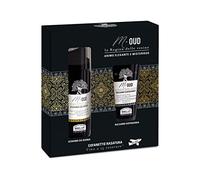 Helan M Oud - Shaving Kit for Men with Shaving Foam 50 ml + Aftershave Balm with 20 ml Against Irritations - Mens Shaving Gift Set with Mens Aftershave, Alcohol-free - Made in Italy, Gifts for Men