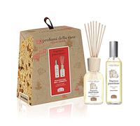 Helan Panettone - Gift Set with Diffusers for Home, Reed Diffuser with Scented Wooden Sticks 100 ml + Room Spray Fragrance 100 ml, Gift Ideas, Reed Diffusers for Home Fragrance - Made in Italy